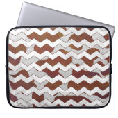 Zickzack Kuhbraun und Weißdruck Laptopschutzhülle (Vorderseite)