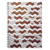 Zickzack Kuhbraun und Weißdruck Notizblock (Vorderseite)