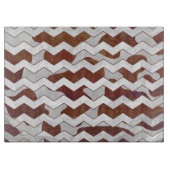 Zickzack Kuhbraun und Weißdruck Schneidebrett (Vorderseite)
