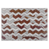 Zickzack Kuhbraun und Weißdruck Schneidebrett (Vorderseite)