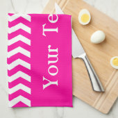 Zickzack kundengerechtes der Südstrand-Rosa-Welle Geschirrtuch (Viertel Falte)