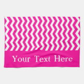 Zickzack kundengerechtes der Südstrand-Rosa-Welle Geschirrtuch (Horizontal)