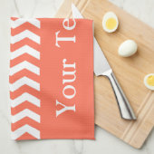 Zickzack kundengerechtes korallenroter Welle Geschirrtuch (Viertel Falte)