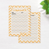 Zickzack Kundenkarte (Schreibtisch)