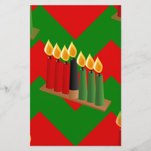 Zickzack Kwanzaa Briefpapier (Vorderseite)