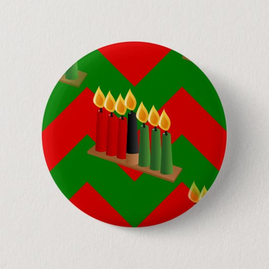 Zickzack Kwanzaa Button (Vorderseite)