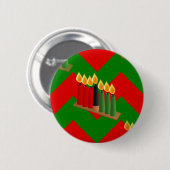 Zickzack Kwanzaa Button (Vorne & Hinten)