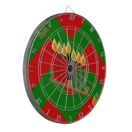 Zickzack Kwanzaa Dartscheibe (Vorderseite Links)
