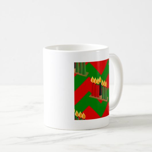 Zickzack Kwanzaa Kaffeetasse (VorderseiteRechts)