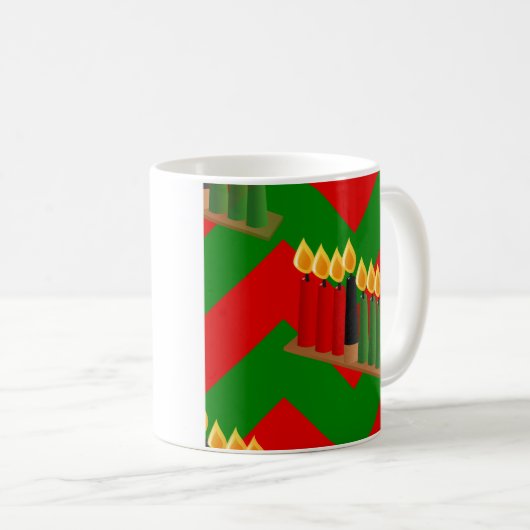 Zickzack Kwanzaa Kaffeetasse (VorderseiteRechts)