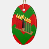 Zickzack Kwanzaa Keramikornament (Links)