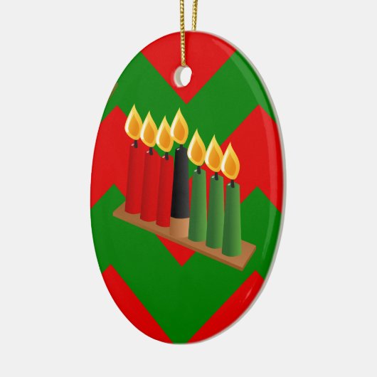 Zickzack Kwanzaa Keramikornament (Links)
