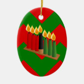 Zickzack Kwanzaa Keramikornament (Vorne)