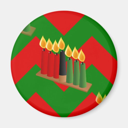 Zickzack Kwanzaa Magnet (Vorne)