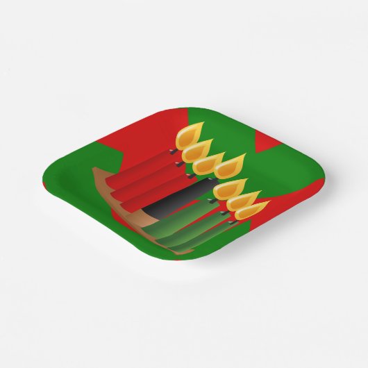 Zickzack Kwanzaa Pappteller (Gewinkelt)