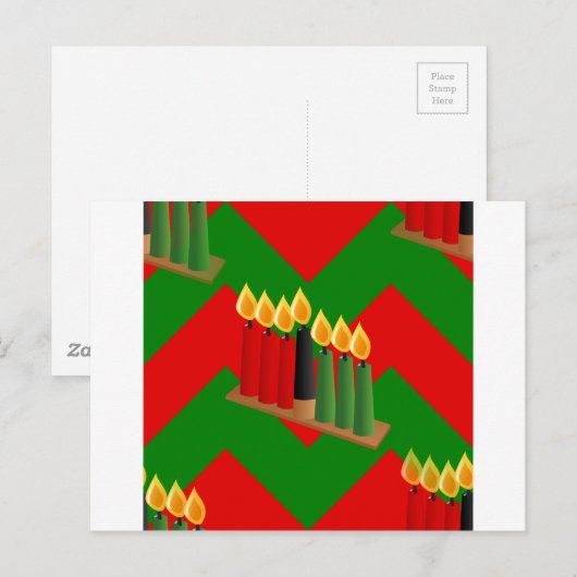 Zickzack Kwanzaa Postkarte (Vorne/Hinten)