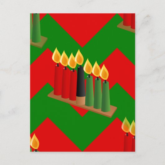 Zickzack Kwanzaa Postkarte (Vorderseite)