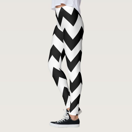 Zickzack L Muster Niedliche Mit Monogramm Leggings (Links)