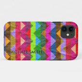 Zickzack Leder #2 Case-Mate iPhone Hülle (Rückseite (Horizontal))