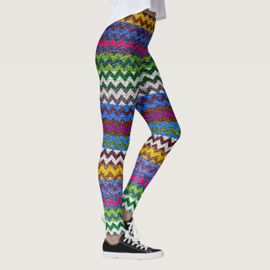 Zickzack Leder Leggings (Rechts)