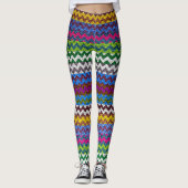 Zickzack Leder Leggings (Vorderseite)