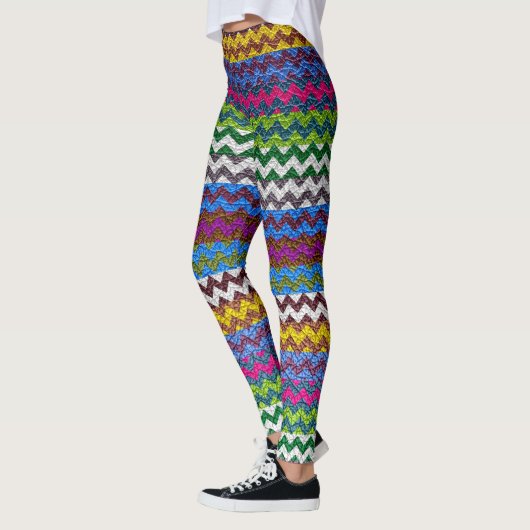 Zickzack Leder Leggings (Links)