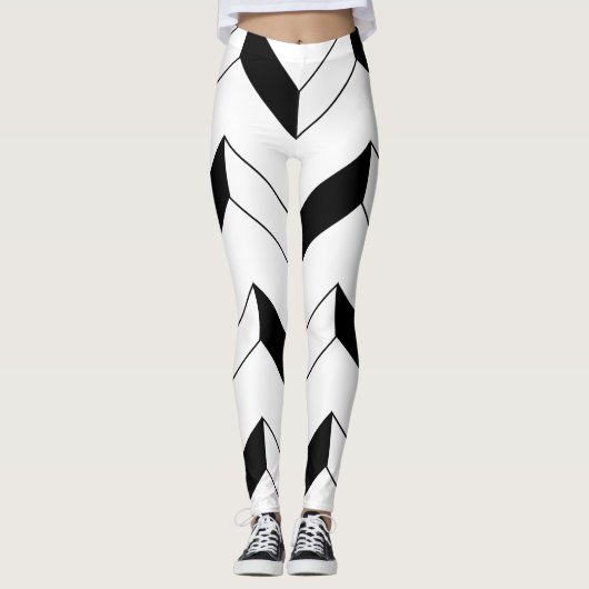 Zickzack-Leggings für Frauen Leggings (Vorderseite)
