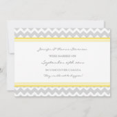 Zickzack Lemon Gray Elopement Announctions Cards Ankündigung (Rückseite)