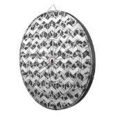 Zickzack Leopard, grau und leicht grau Dartscheibe (Vorderseite rechts)