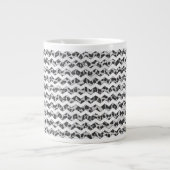 Zickzack Leopard, grau und leicht grau Jumbo-Tasse (Vorderseite)