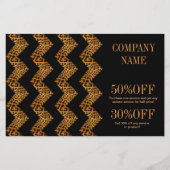 Zickzack Leopardendruck Flyer (Vorne)