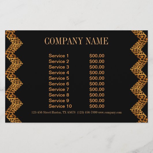 Zickzack Leopardendruck Flyer (Hinten)