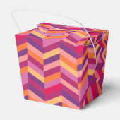 Zickzack lila orangefarbene Probe Geschenkboxen Geschenkschachtel (Rückseite)