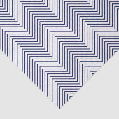Zickzack Line Tissue Paper - Navy Blue on White Seidenpapier (Ausschnitt)