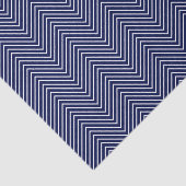 Zickzack Line Tissue Paper - White on Navy Blue Seidenpapier (Ausschnitt)