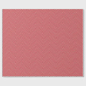 Zickzack Line Wrapping Paper - White on Dark Red X Geschenkpapier (Flach)
