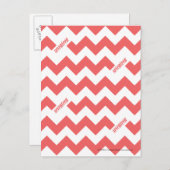 Zickzack LtPink Postkarte (Vorne/Hinten)