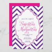 ZICKZACK - Mädchen-Nacht heraus - Einladung (Vorne/Hinten)