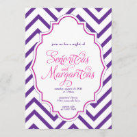 ZICKZACK - Mädchen-Nacht heraus - Einladung