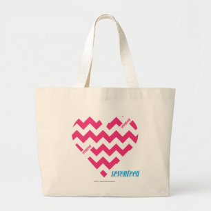 Zickzack-Magenta 3 Jumbo Stoffbeutel