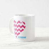 Zickzack-Magenta 3 Kaffeetasse (Vorderseite Links)