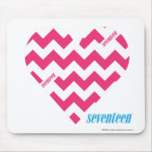 Zickzack-Magenta 3 Mousepad (Vorne)