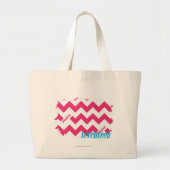 Zickzack-Magenta 4 Jumbo Stoffbeutel (Vorne)