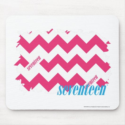 Zickzack-Magenta 4 Mousepad (Vorne)