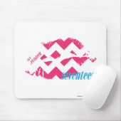 Zickzack-Magenta Mousepad (Mit Mouse)