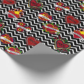 Zickzack Mama Tattoo Geschenkpapier (Ecke)