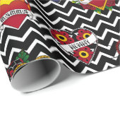 Zickzack Mama Tattoo Geschenkpapier (Rolleneckpunkt)
