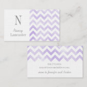 Zickzack Mamazuerstkarten des Monogramms Telefonnummerkarte (Vorne/Hinten)