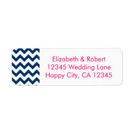 Zickzack Marine und rosa