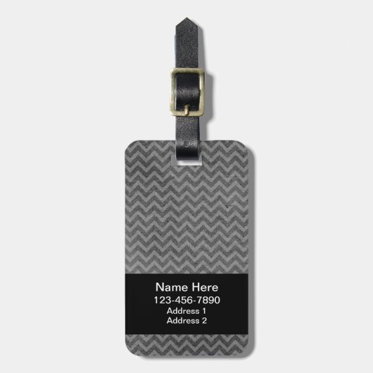 Zickzack Markierung Gepäckanhänger (Vorderseite vertikal)